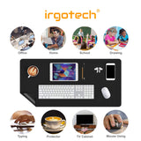 Large PU Leather Desk Pad Waterproof Desk Mat for Keyboard & Mouse , Desk Protector Cover , Desk Writing Mat