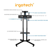 IRGOTECH TV Floor Stand for 32’’ – 72’’ LED, LCD, PLASMA OLED TV , Height Adjustable TV Floor Stand ,VESA Compatible