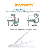 Laptop Stand, Foldable Portable Desktop Computer Laptop Stand, 6-Level Angle Adjustable Height Laptop Mount
