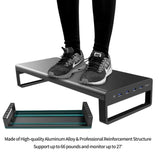 VAYDEER Monitor Stand Aluminum with 8 x USB3.0  Computer Riser, PC Stand,Laptop Stand