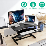 IRGOTECH Monitor Desk Riser with Keyboard Tray Double Layer Height Adjustable Stand Monitor and Laptop Stand Holder