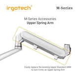IRGOTECH M-Series Desk Arm Accessories Gas Spring Upper Arm Height Adjustable Full Motion Arm