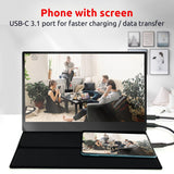 IRGOTECH 12.5" Portable Monitor 4K with Touch Screen, 100% sRGB Ultra-Slim design with HDMI and Type C Interface compatible wz laptops, smartphones