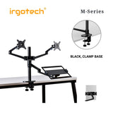 IRGOTECH M-Series Triple Arm Monitor Laptop Stand with Inter-changeable to Tablet Holder and Adjustable Arm and Extended Pole Height at 44cm