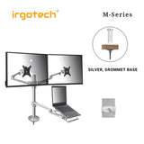 IRGOTECH M-Series Triple Arm Monitor Laptop Stand with Inter-changeable to Tablet Holder and Adjustable Arm and Extended Pole Height at 44cm