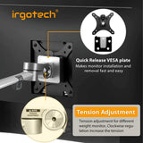 IRGOTECH M-Series Triple Arm Monitor Laptop Stand with Inter-changeable to Tablet Holder and Adjustable Arm and Extended Pole Height at 44cm
