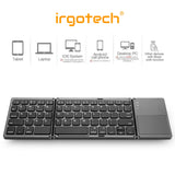 Foldable Bluetooth Keyboard QWERTY Touchpad USB Charging Wireless Phone Tablet, Mini Keyboard Touchpad