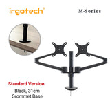 IRGOTECH M-Series Dual Monitor Stand 15- 32 inch Monitor Desk Mount Arm Double Aluminum Arm for Monitor Mount
