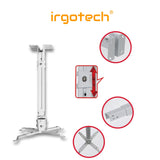 IRGOTECH Full Motion 2 IN 1 Projector Mount with Height Adjustable ,Ceiling Projector Mount , Projector Wall Mount ,Ceiling Mount