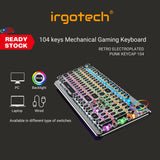 Retro Design 104 Key Mechanical Gaming Keyboard, Blue Switch , Black Switch , Brown Switch