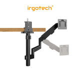 IRGOTECH Shelf Cabinet Gas Spring Arm Monitor Mount for 17 - 32'' Monitor , Clamp Grommet Installation