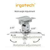 IRGOTECH Full Motion 2 IN 1 Projector Mount with Height Adjustable ,Ceiling Projector Mount , Projector Wall Mount ,Ceiling Mount