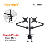 IRGOTECH M-Series Dual Monitor Stand 15- 32 inch Monitor Desk Mount Arm Double Aluminum Arm for Monitor Mount