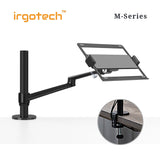 IRGOTECH M-Series Single Desk Arm Mount for Laptop 10" - 17" with Adjustable Arm