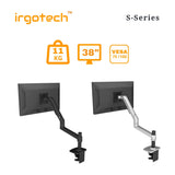 IRGOTECH Premium Single Desk Arm Mount for Computer Monitor up to 38 inch , Mechanical Spring Arm with 10 Years Warranty