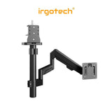 IRGOTECH Shelf Cabinet Gas Spring Arm Monitor Mount for 17 - 32'' Monitor , Clamp Grommet Installation