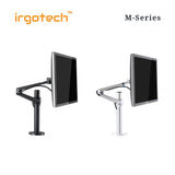 IRGOTECH M-Series Single Desk Arm Mount for Computer Monitor size 17inch to 32inch with Adjustable Aluminum Arm