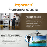 IRGOTECH TV Floor Stand for 32’’ – 72’’ LED, LCD, PLASMA OLED TV , Height Adjustable TV Floor Stand ,VESA Compatible
