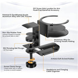 IRGOTECH Headphone Stand & Desk Cup Holder 2 in 1 , Headset Holder Hook Hanger Clamp Mount with Mug Cup Stand