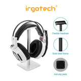 IRGOTECH Universal Headphone Stand,Aluminum Metal Headphone Holder,Rubber Headrest, Table Desk Display Rack Hanger Organiser