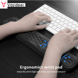 VAYDEER Keyboard and Mouse Wrist Rest Pad Set Padded Memory Foam Hand Rest Support for Office, Computer, Laptop