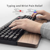 VAYDEER Walnut Wooden Keyboard Wrist Rest Ergonomic Gaming Desk Wrist Pad for Computer and Laptop