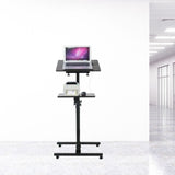 Height Adjustable Standing Desk , Computer Desk Rolling Stand , Portable Laptop Stand , Computer Workstation