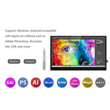IRGOTECH 13.3" Portable Monitor with Touch Screen Stylus Pen Touch Screen Type C and HDMI Interface for graphic design at 100%sRGB color gamut