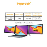 IRGOTECH Tri Screen Display Dual Portable Monitor Laptop, Extended Laptop Monitor, Triple Display Screen M1 M2 Chips