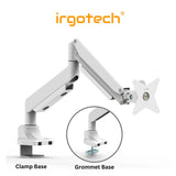IRGOTECH Single Gas Spring Arm for Ultrawide Monitor up to 43’’ Full Motion Height Swivel Titl Rotation Adjustable Monitor Arm