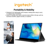 IRGOTECH 15.6 inch FHD IPS Portable Monitor Touch Screen with Battery, Type C & HDMI Interface