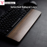 VAYDEER Walnut Wooden Keyboard Wrist Rest Ergonomic Gaming Desk Wrist Pad for Computer and Laptop