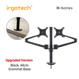 IRGOTECH M-Series Dual Monitor Stand 15- 32 inch Monitor Desk Mount Arm Double Aluminum Arm for Monitor Mount