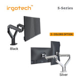 IRGOTECH S-Series Premium Dual Monitor Desk Stand Gas Spring Arm 32inch Monitor Adjustable Stand Arm Desk Mount Monitor bracket
