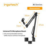 IRGOTECH M-Series Accessories Microphone Arm Set with Parallel Connector Mix Type suitable for Monitor Stands