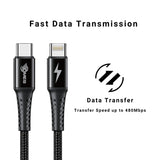 DMES DC6/DC8 Type C to Type C or Lightning 3A 60W PD Power Delivery Android Cable QC3.0 Fast Charge Quick Charge Data Transfer Cable