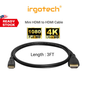 4K Mini HDMI to HDMI Cable 3ft length