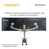 IRGOTECH M-Series Accessories Parallel Connector for Monitor Arm, Monitor placement side by side