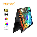 IRGOTECH 13.3 inch 4K-Portable Monitor, Non-Touch Screen, 100% sRGB, Type C & HDMI Interface