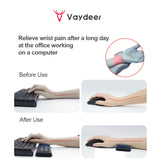 VAYDEER Keyboard and Mouse Wrist Rest Pad Set Padded Memory Foam Hand Rest Support for Office, Computer, Laptop