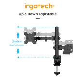 IRGOTECH O-Series Dual Monitor Arm for Monitor PC 13-27" Laptop 10-17" Monitor Desk Mount Arm