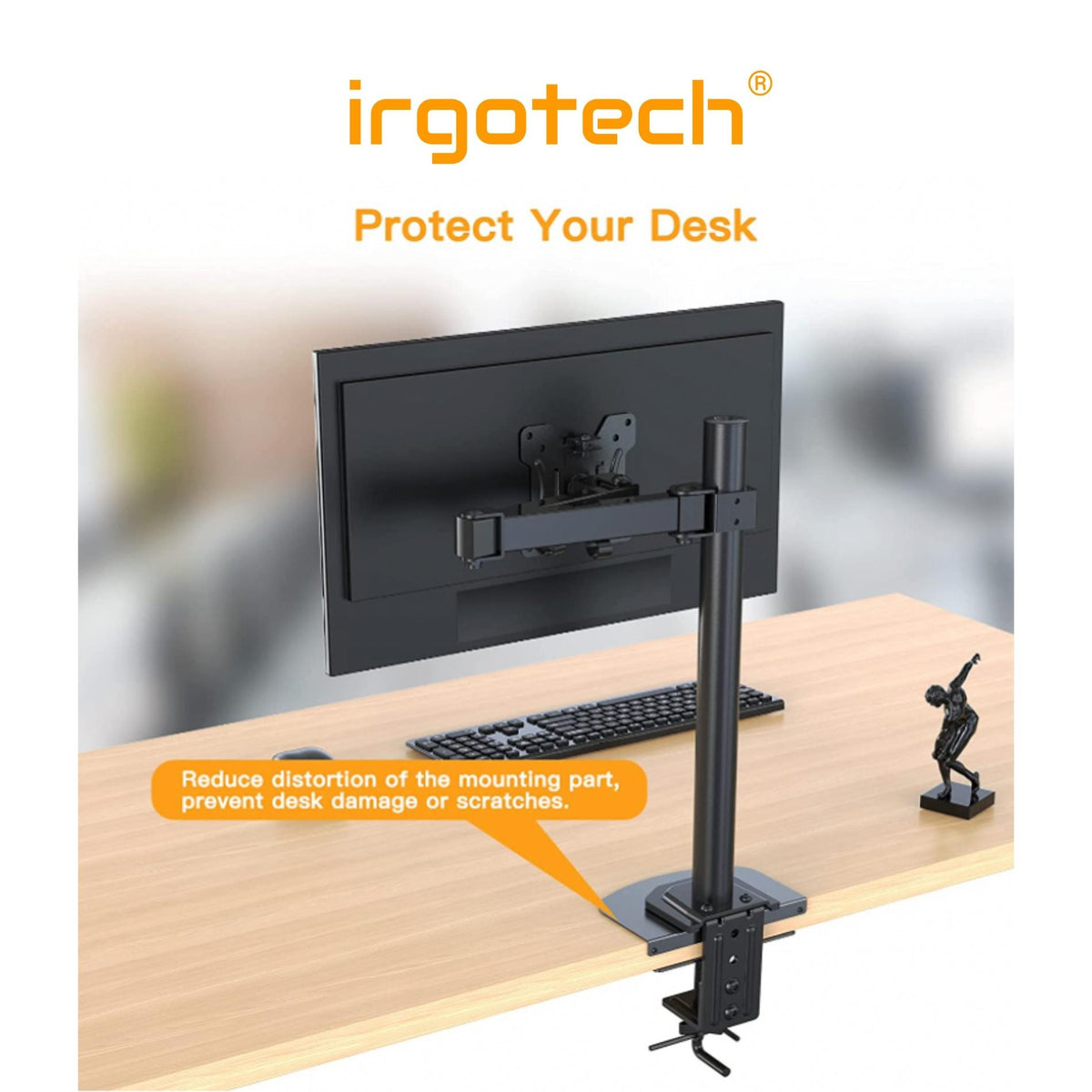 IRGOTECH Reinforcement Plate Table top Protection Base Fits Most Monit