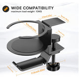 IRGOTECH Headphone Stand & Desk Cup Holder 2 in 1 , Headset Holder Hook Hanger Clamp Mount with Mug Cup Stand