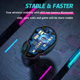 TRONER G30 Gaming Wireless Earphone TWS Earbuds Bluetooth5.0 ATS Low Latency Noise Cancellation RGB Light for PUBG, CODM