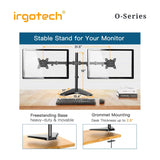 IRGOTECH O-Series Dual Monitor Table Stand for Monitor up to 32’’ , Monitor Arm, Monitor Mount