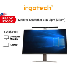 IRGOTECH Monitor Light Screenbar LED Light 33cm Computer Monitor Lamp Bar with Dimming USB Powered Monitor Screenbar Lighting Lamp