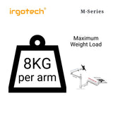 IRGOTECH M-Series Desk Arm Accessories Gas Spring Upper Arm Height Adjustable Full Motion Arm