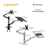 IRGOTECH M-Series Accesories Laptop Holder for Laptop Size 10-17 inch with clip or non-clip Laptop Holder